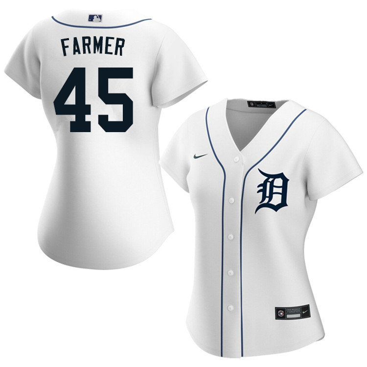 Nike Women #45 Buck Farmer Detroit Tigers Baseball Jerseys Sale-White